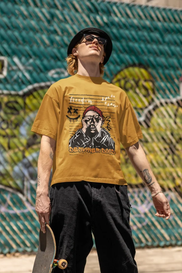 Freedom Street Art Oversized T-Shirt