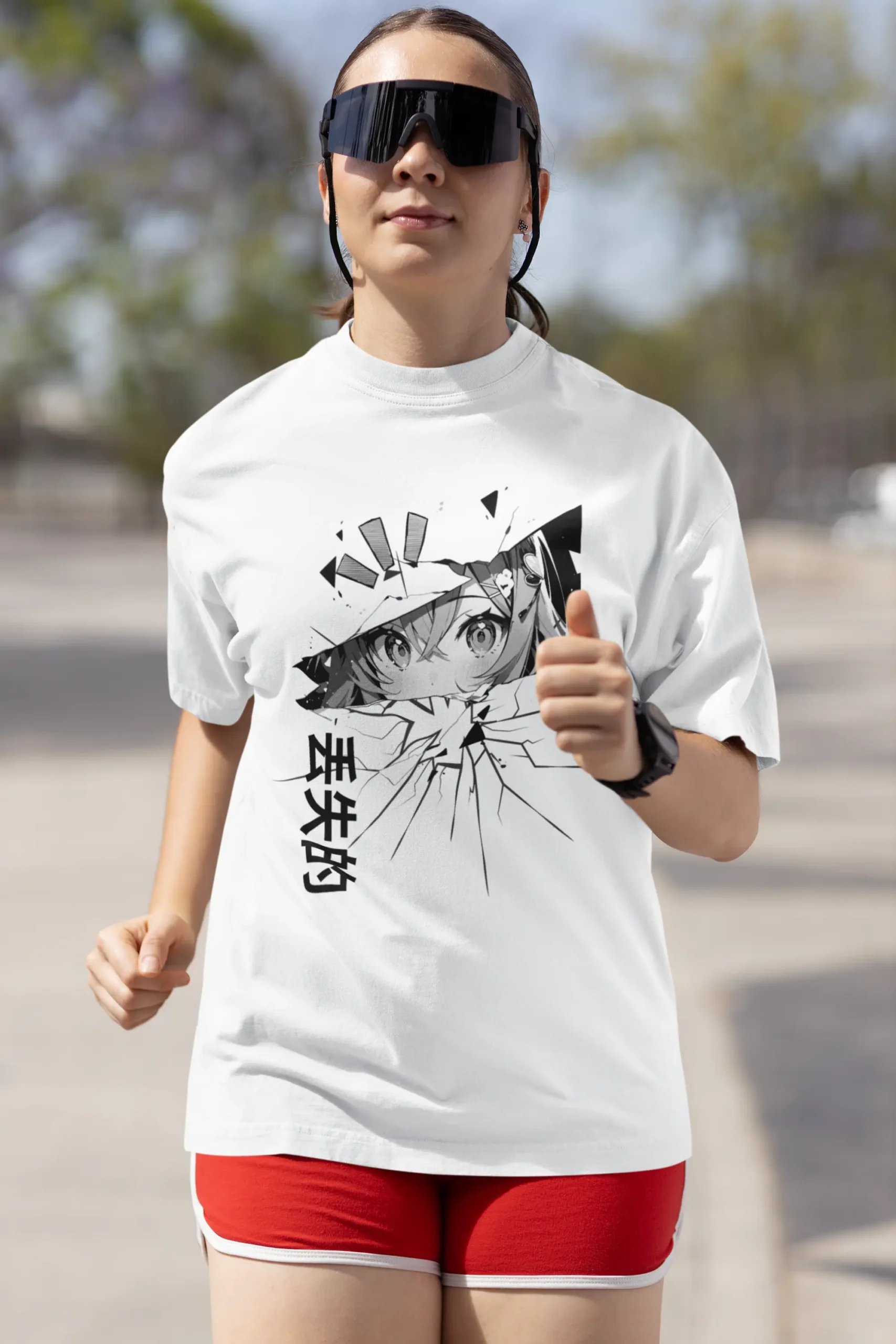 Lost Anime Design Women Oversized T-Shirt