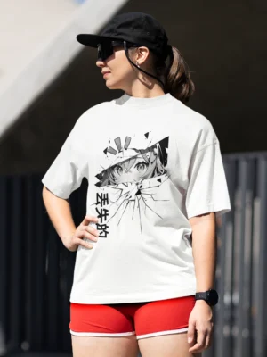 Lost Anime Design Women Oversized T-Shirt