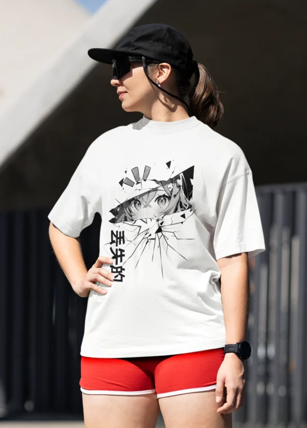 Lost Anime Design Women Oversized T-Shirt