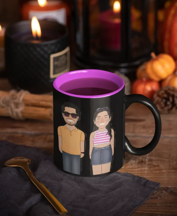 Custom Colored Coffee Mug – Cartoonify Your Photo