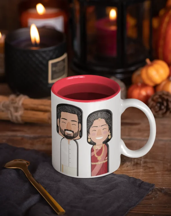 Custom Colored Coffee Mug – Cartoonify Your Photo - Image 2