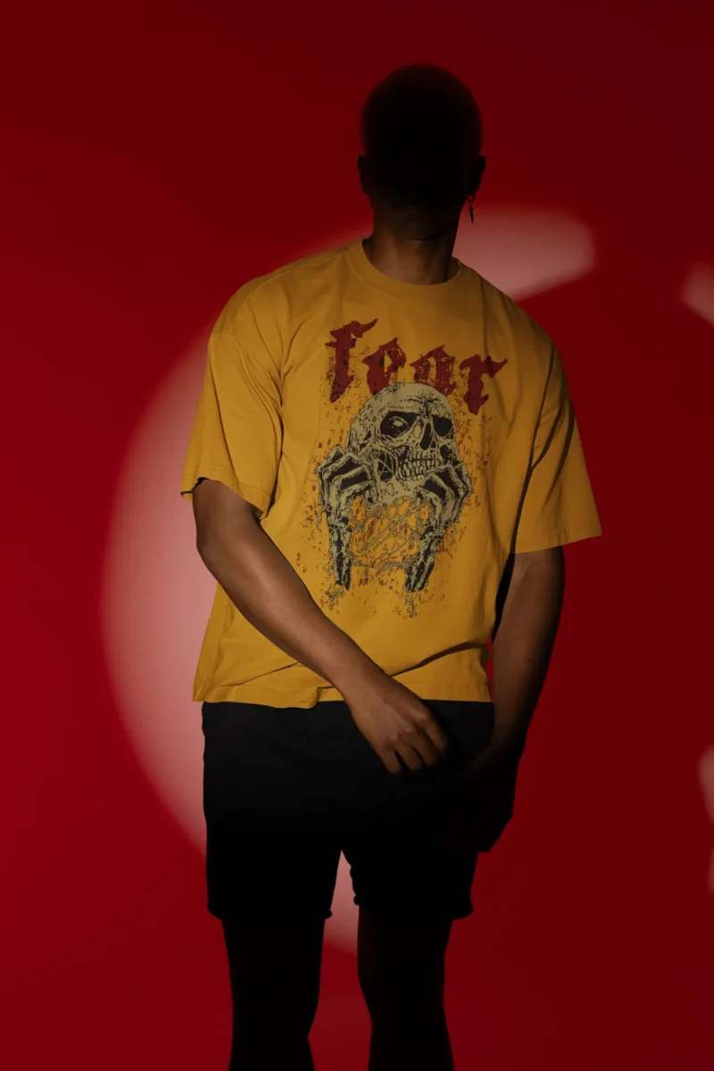 fear oversized tshirt men