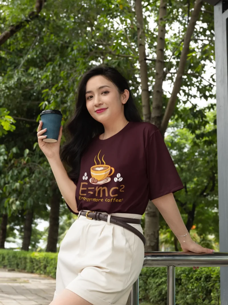 Coffee Lover Oversized Tshirt for Women : Designer Dood