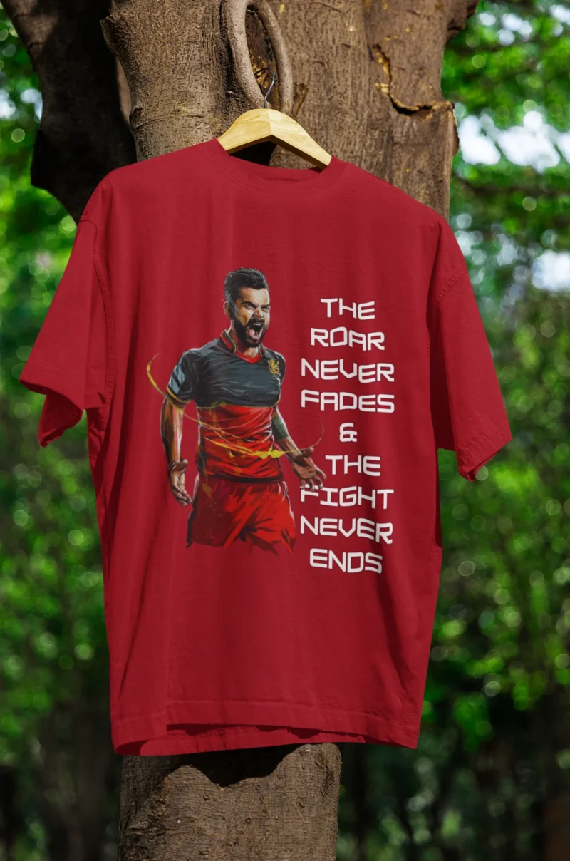 The Roar Never Ends RCB Tshirt : Designer Dood - Image 2